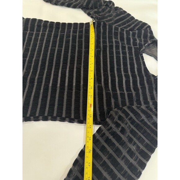 Desigual Velvet NWT Sz L Bodysuit Medium Striped Tulle Slim Stretch Back Keyhole - Picture 5 of 7